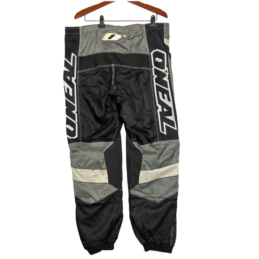 O'Neal Racing Motocross Pants Mens 38 Black Gray MX Dirt Bike Off Road VTG